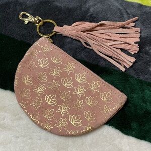 World Market Pink and Gold Mini Bag